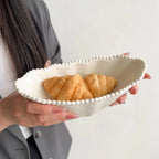 Pearl-edge ceramic plates and bowls