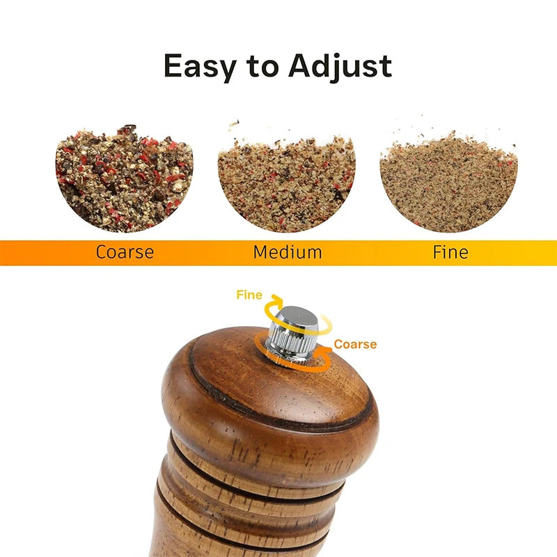 Wooden Salt & Pepper Grinder Set