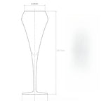 Crystal Champagne Flutes, 210ml