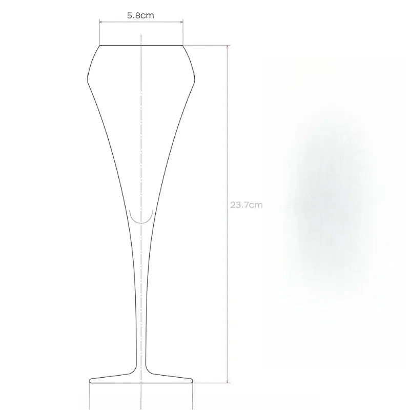 Crystal Champagne Flutes, 210ml