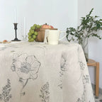 Botanical Print Round Tablecloth