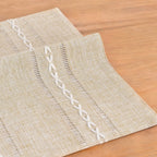 Hemstitched Cotton Linen Placemats, Set of 4