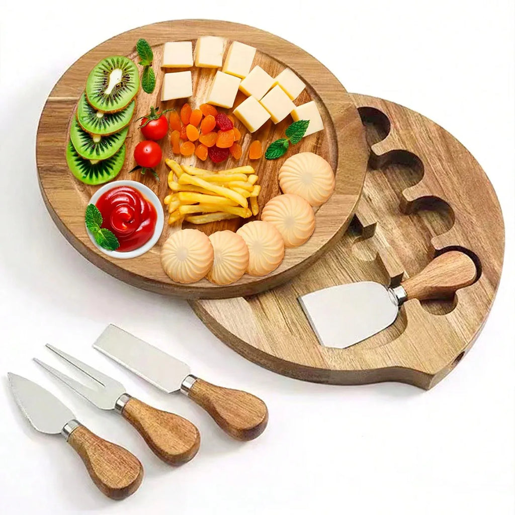 Acacia Cheese Board & Knife Set