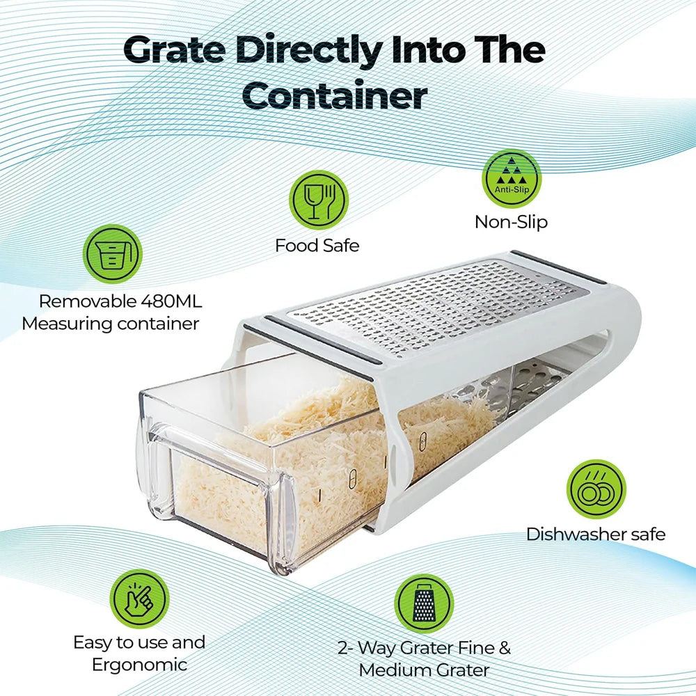 Box Grater with Container