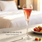 Crystal champagne flute with sparkling wine