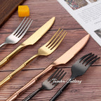 Bamboo-Handle Stainless Steel Cutlery