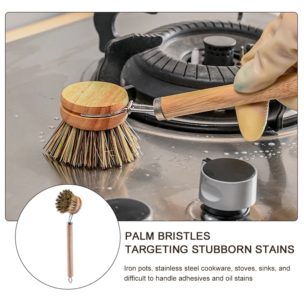 Wooden Dish Brush with Replaceable Head