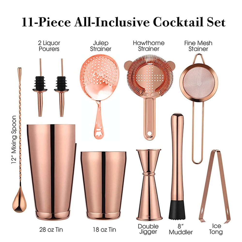 Boston Cocktail Shaker Bar Set