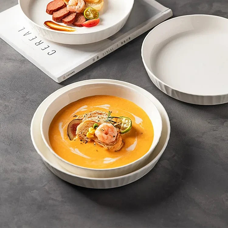 Deep Ceramic Dinner Plates
