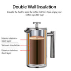 Double-Walled Stainless Steel French Press
