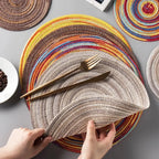 Woven Cotton-Linen Placemat & Coaster