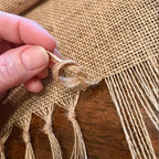 Natural Jute Table Runner with Tassels