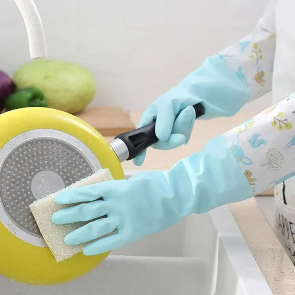 Long-Sleeve Dishwashing Gloves
