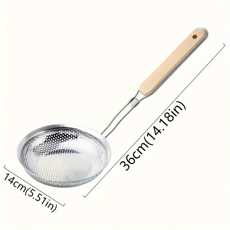 Fine Mesh Skimmer with Wooden Handle