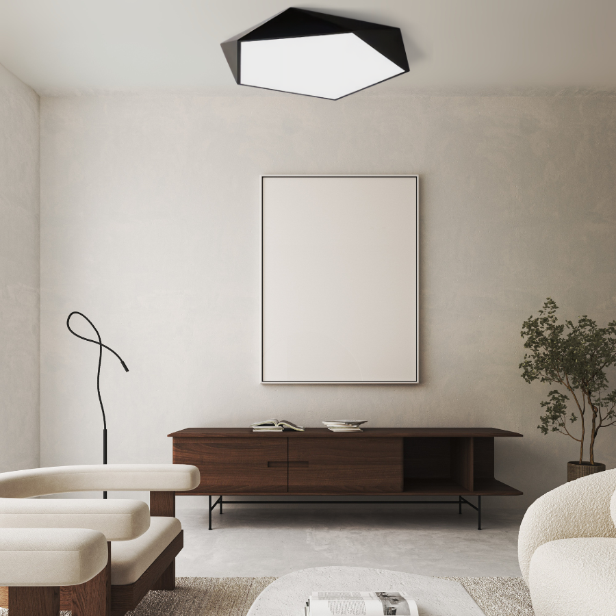 Plafonnier Skydor | Design géométrique moderne à LED