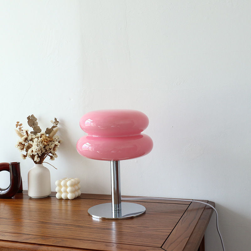 Lampe de table en verre de designer italien | Lumière d'appoint rétro moderne