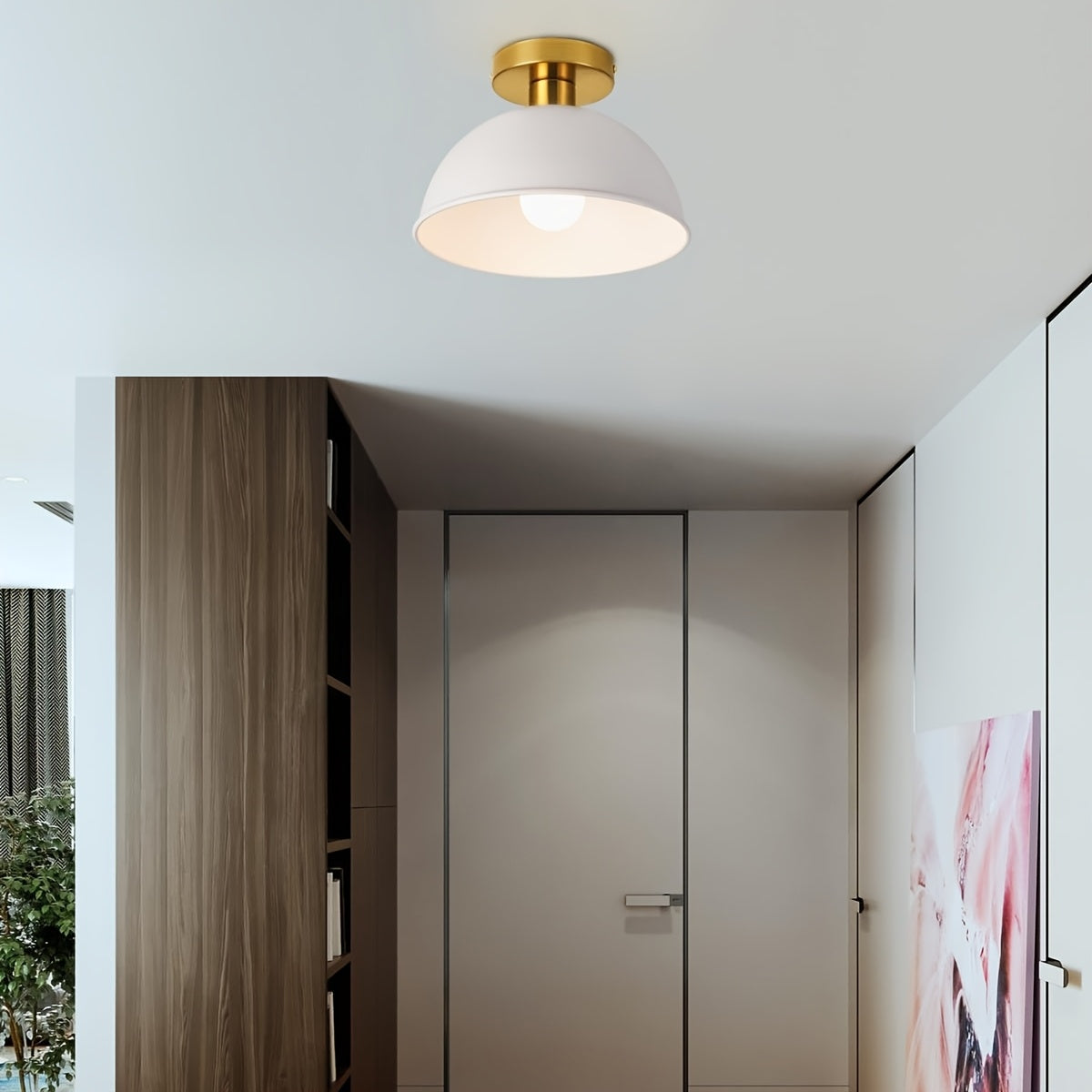 Plafonnier semi-encastré moderne | Fini en métal mat