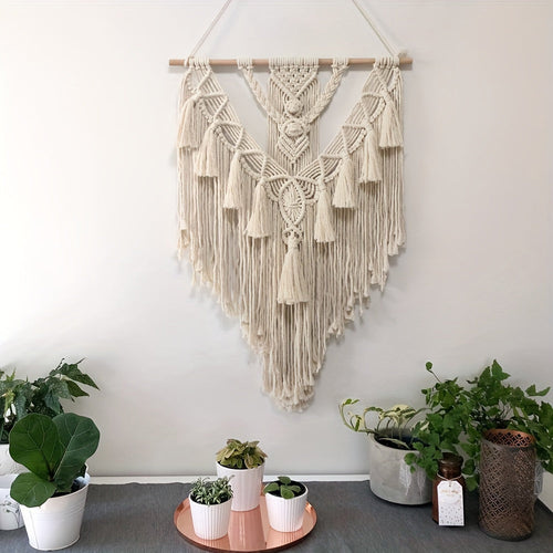 Tentures Murales Bohèmes en Macramé | Tapisseries Tissées à la Main