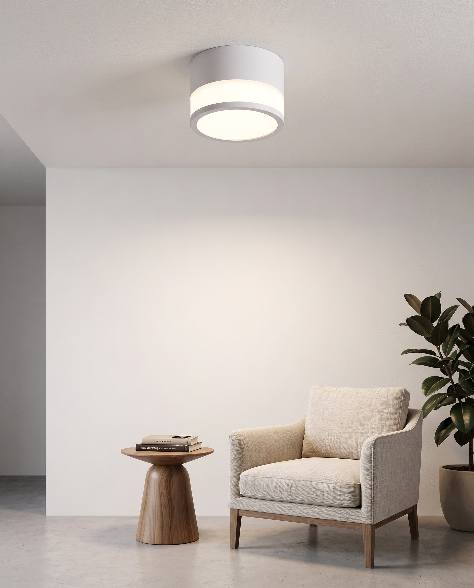 Nordic LED downlight installed in a modern ceiling