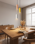 NordicGlow LED pendant light styled above a dining table