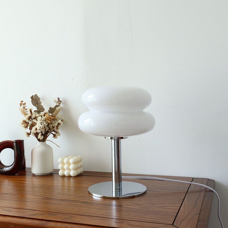 Lampe de table en verre de designer italien | Lumière d'appoint rétro moderne