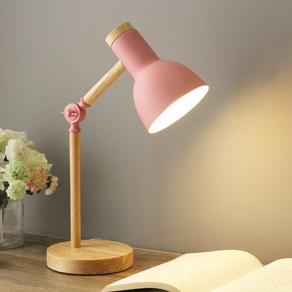 Lampe de bureau nordique en bois à LED | Éclairage scandinave minimaliste