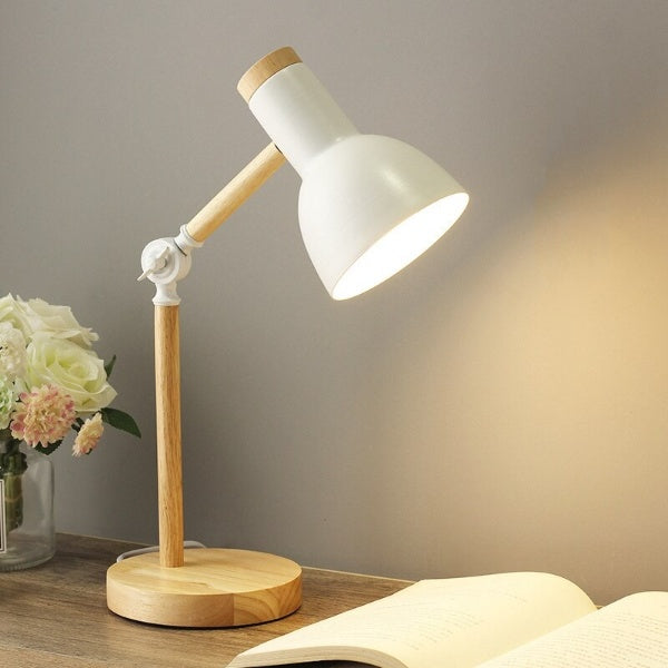 Lampe de bureau nordique en bois à LED | Éclairage scandinave minimaliste