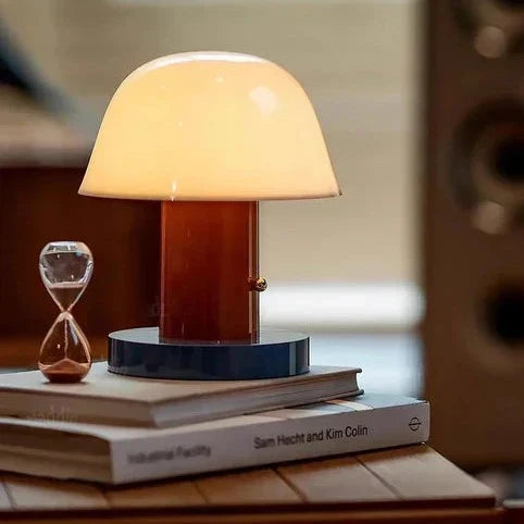 Lampe de table champignon | Lumière LED rechargeable moderne